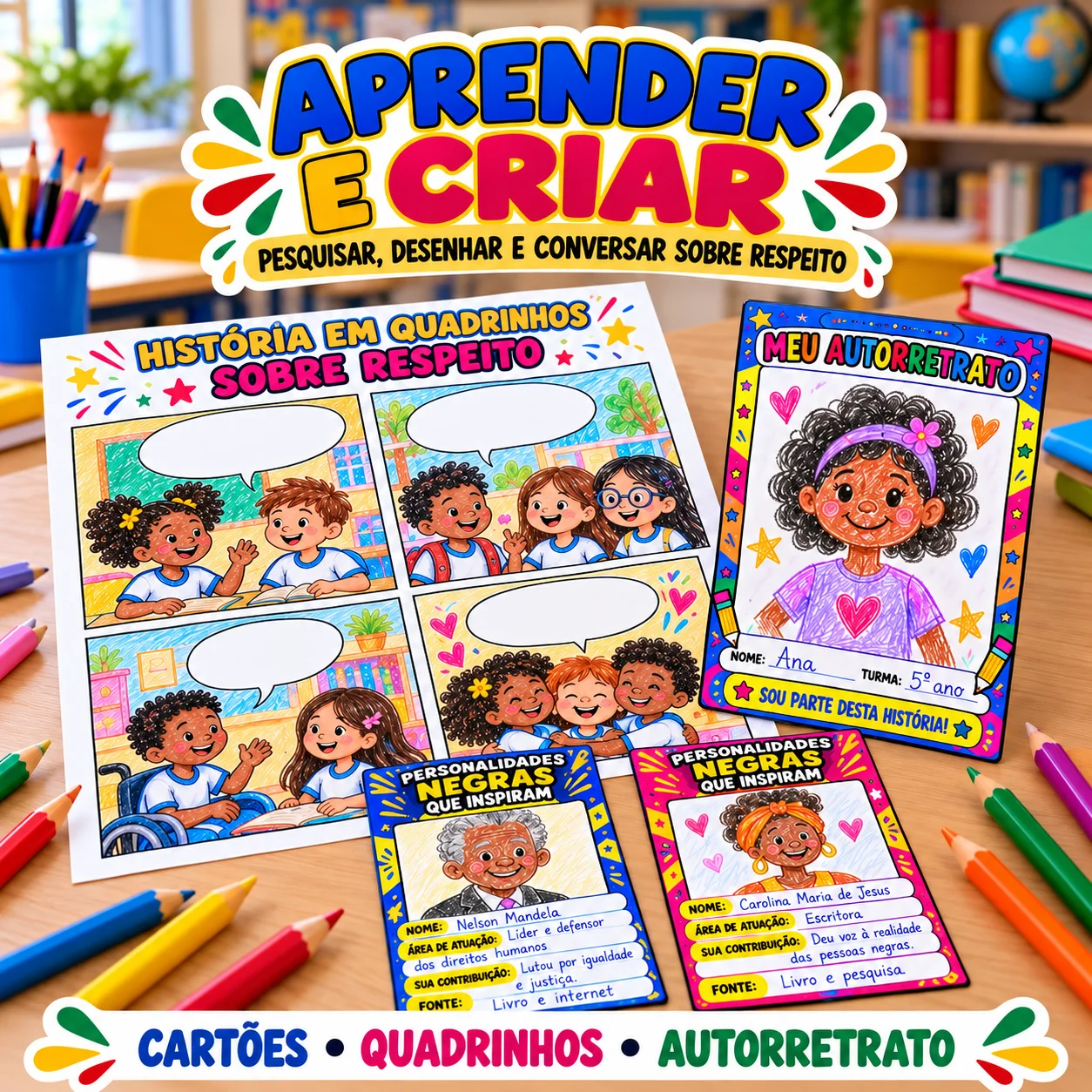 Projeto Consciência Negra – Raízes que Inspiram — amostra 3: Projeto Consciência Negra da Educação Infantil ao 5º ano, com…