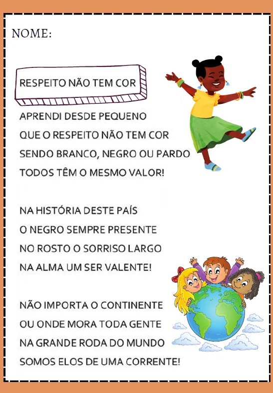 PROJETO CONSCIÊNCIA NEGRA – RESPEITAR E VALORIZAR! ANOS INICIAIS — amostra 4: Um material pensado para trabalhar a…