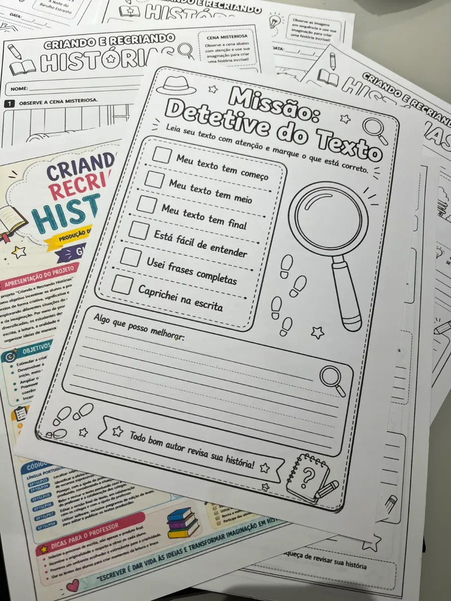 Projeto Criando e Recriando Histórias - Português 3° ano — amostra 7: Com o projeto Criando e Recriando Histórias, a…
