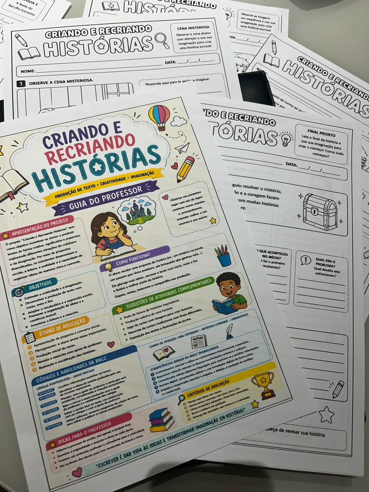 Projeto: “Criando e Recriando Histórias” — amostra 3: Você sente que seus alunos têm dificuldade para escrever, criar…