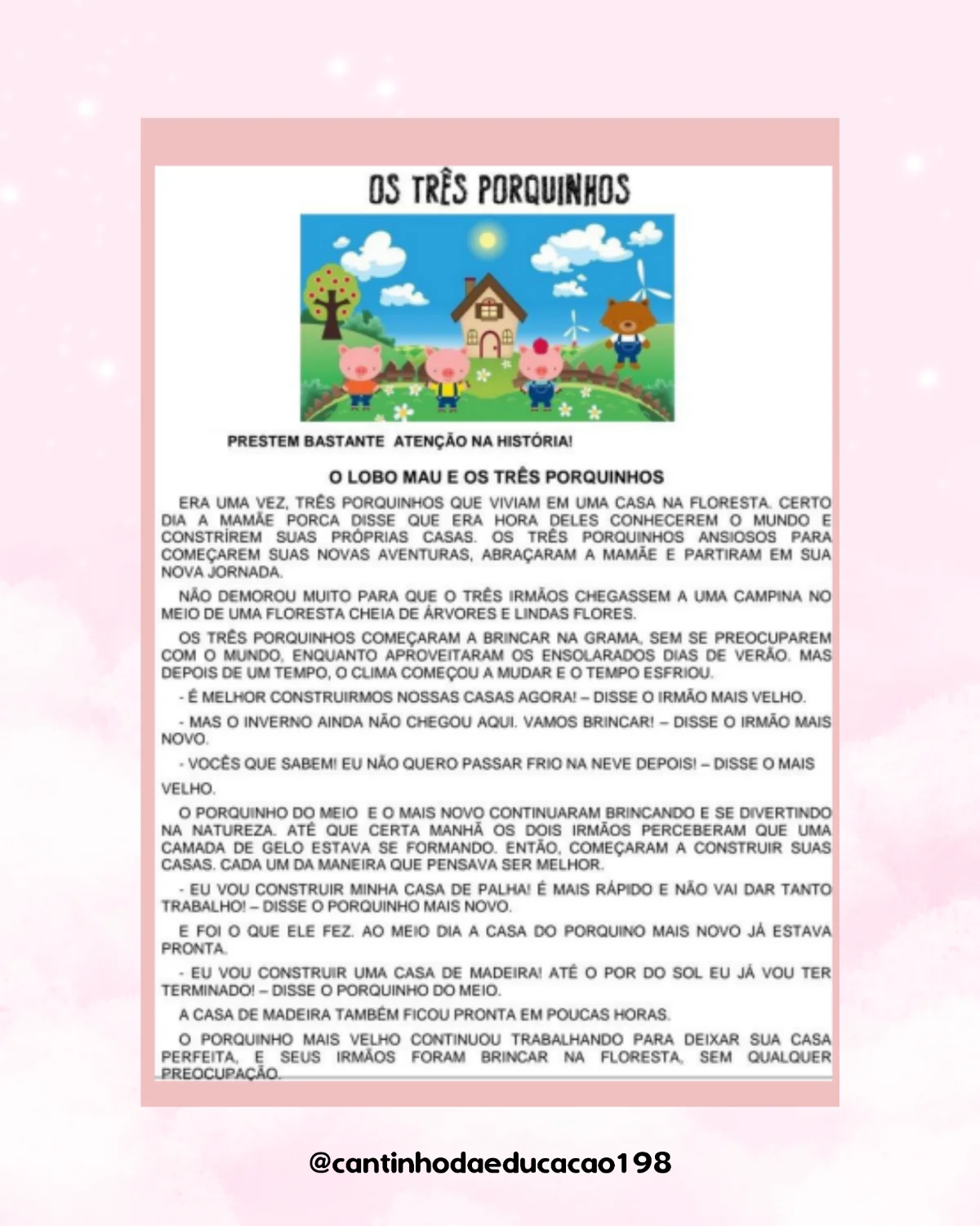 Projeto de leitura – contos de fada – Material Pedagógico — amostra 4: Um projeto completo e encantador para despertar o… Projeto de leitura – contos de fada – Material Pedagógico — amostra 4: Um projeto completo e encantador para despertar o…