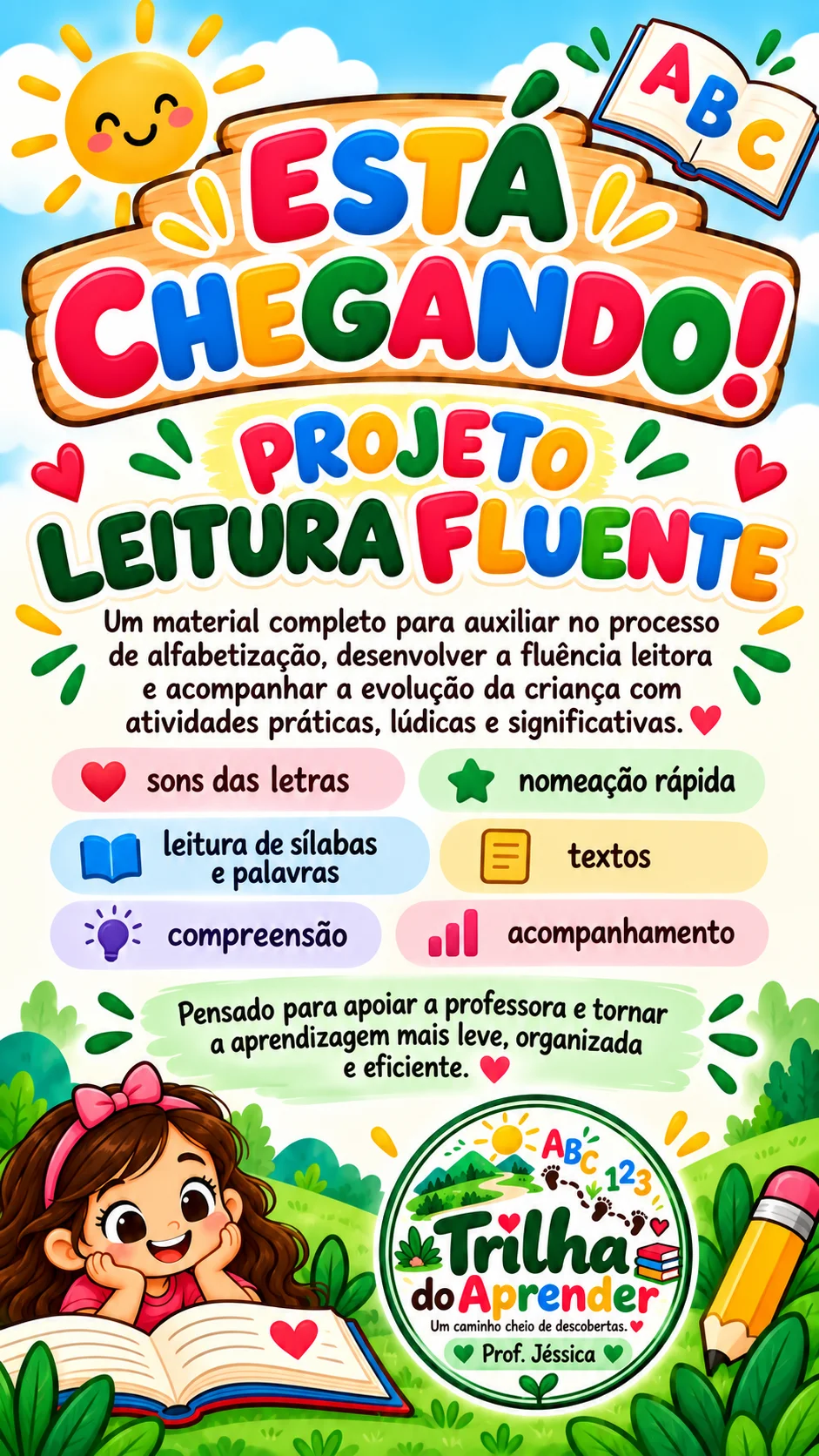 PROJETO DE LEITURA FLUENTE – DA NOMEAÇÃO RÁPIDA À FLUÊNCIA LEITORA — capa do material