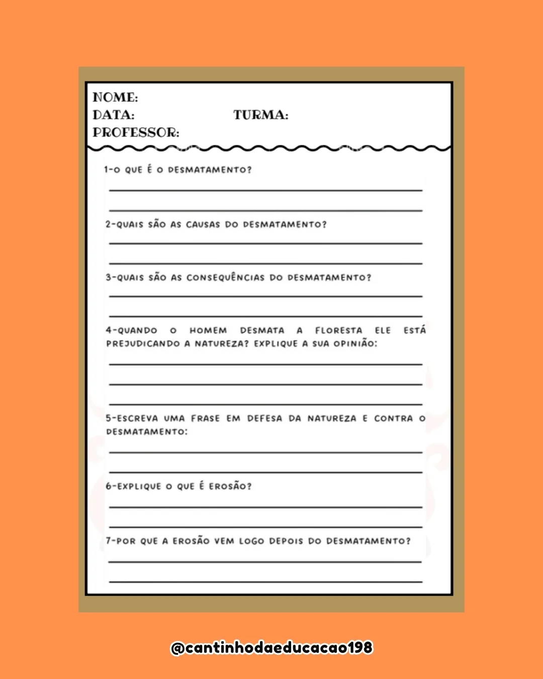 Projeto desmatamentos e queimadas – PDF para Imprimir — amostra 1: O que vem no material