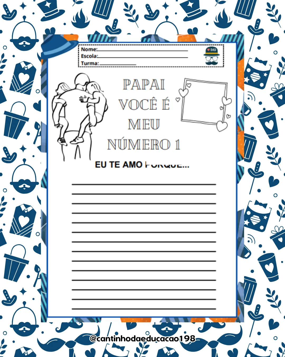 Projeto dia dos pais – Material Pedagógico — amostra 3: Um projeto especial para celebrar o amor, o carinho e os momentos…
