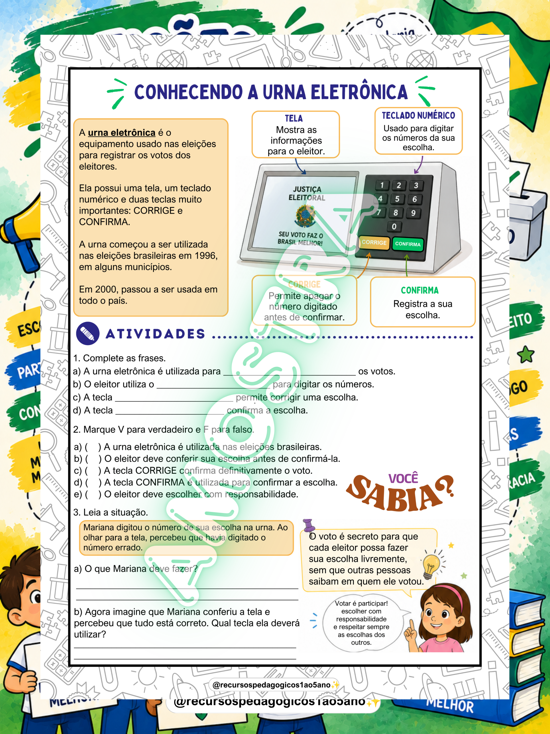 Projeto Eleição na Escola – Cidadania, Democracia e Participação | Anos Iniciais — amostra 6: Projeto Eleição na Escola –… Projeto Eleição na Escola – Cidadania, Democracia e Participação | Anos Iniciais — amostra 6: Projeto Eleição na Escola –…