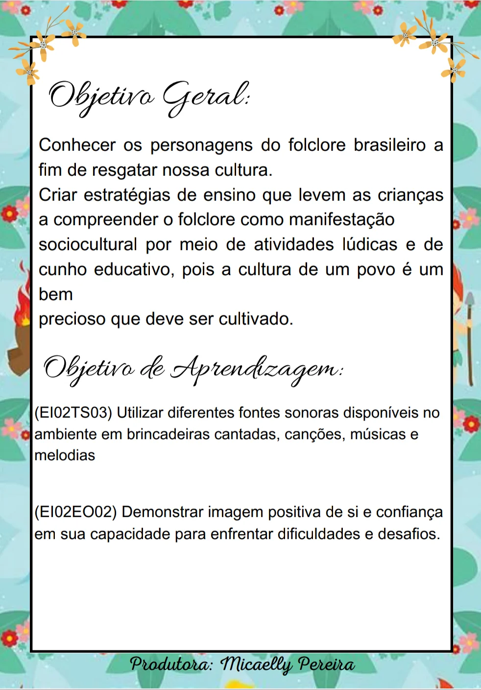 Projeto Folclore Brasileiro : Ensino Fundamental I — amostra 2: PROJETO FOLCLORE BRASILEIRO Trabalhar o folclore com uma…