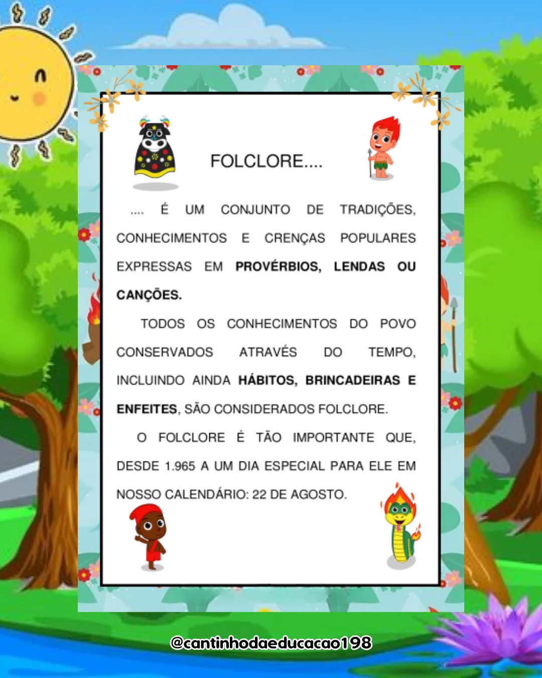 Projeto folclore brasileiro – Material Pedagógico — amostra 1: O que vem no material