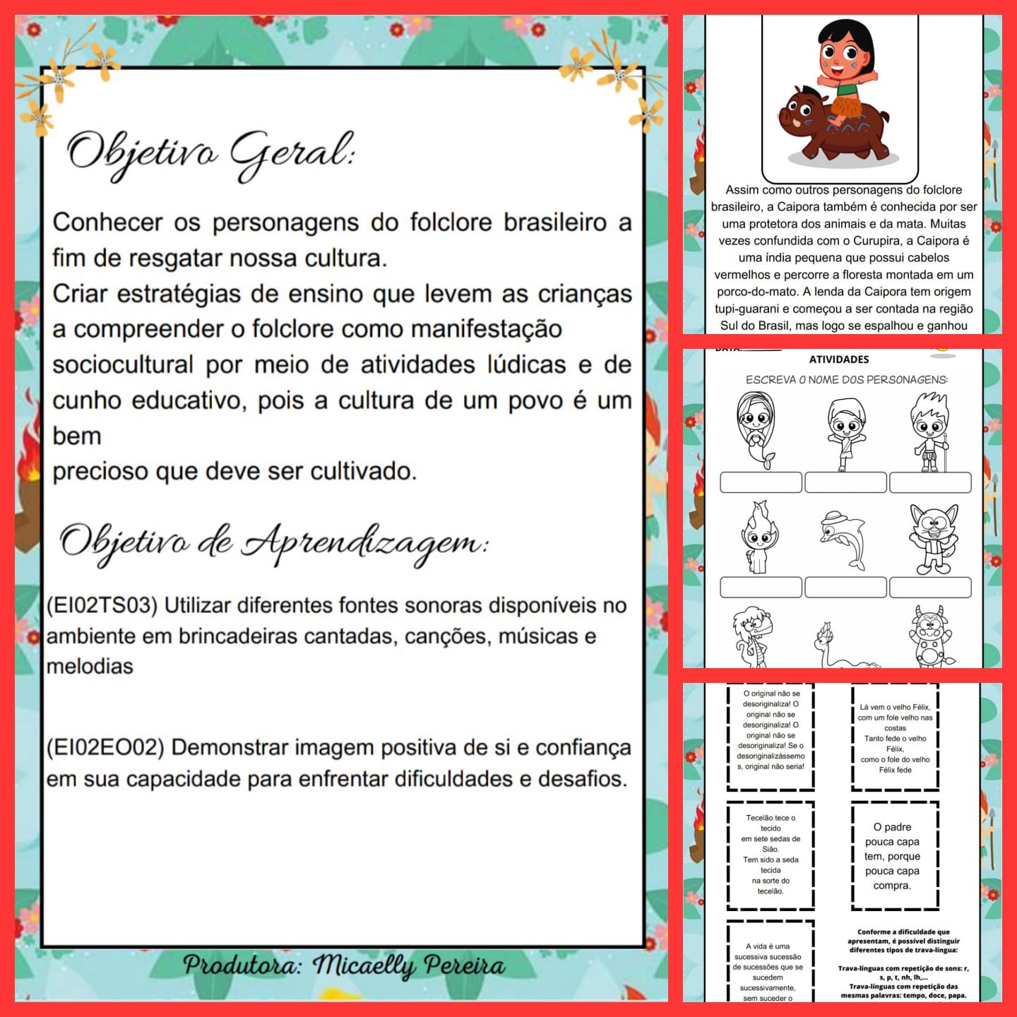 Projeto: folclore brasileiro – PDF para Imprimir — amostra 1: O que vem no material