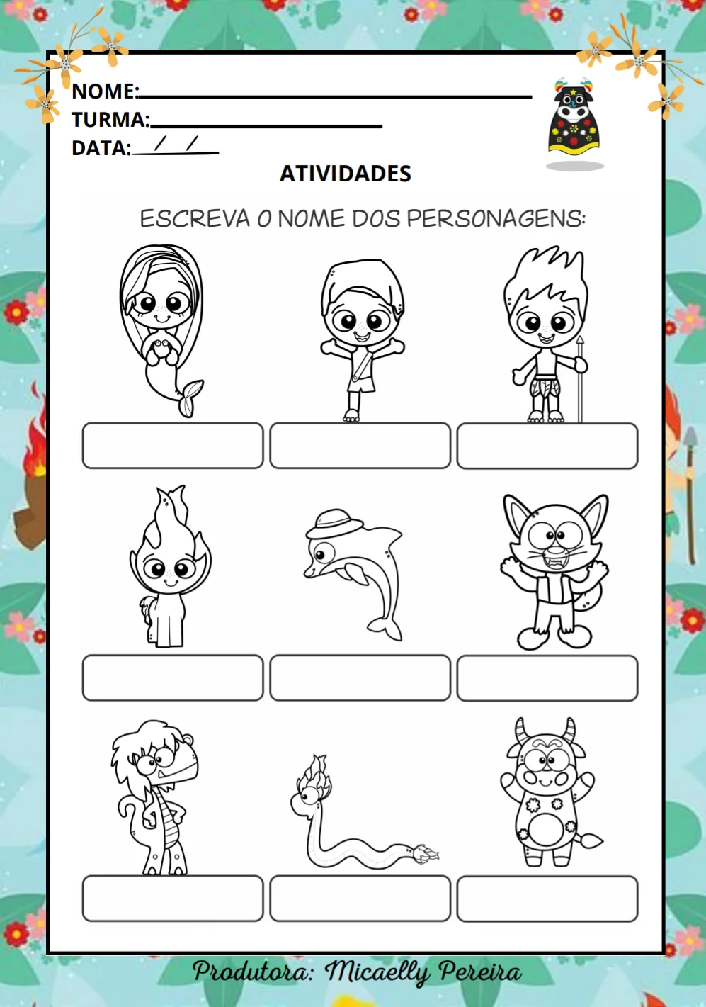 Projeto Folclore Brasileiro – PDF para Imprimir — amostra 3: Ideal para: