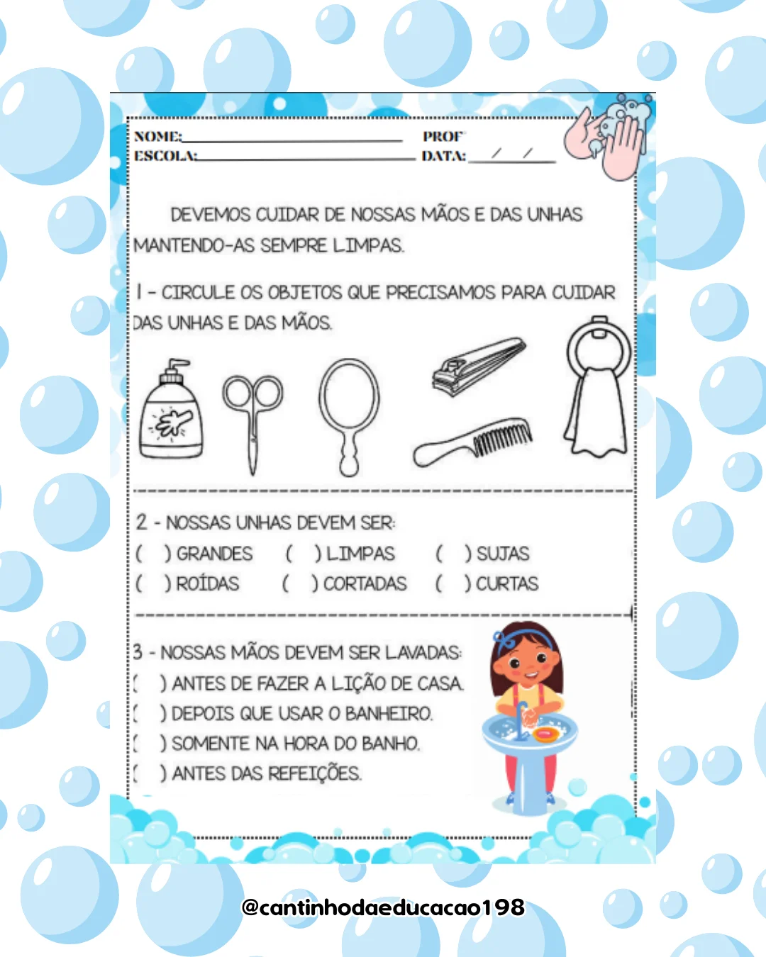 Projeto higiene corporal e bucal – Material Pedagógico — amostra 4: Um projeto completo e lúdico para ensinar as crianças…