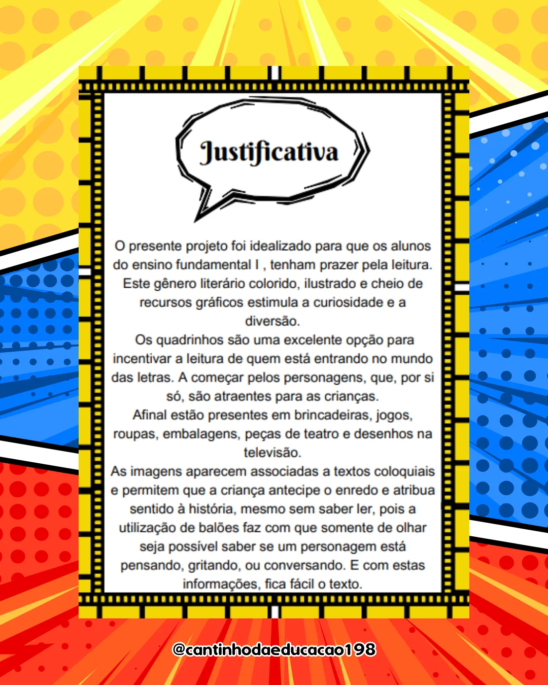 Projeto – história em quadrinhos – Material Pedagógico — amostra 1: O que vem no material