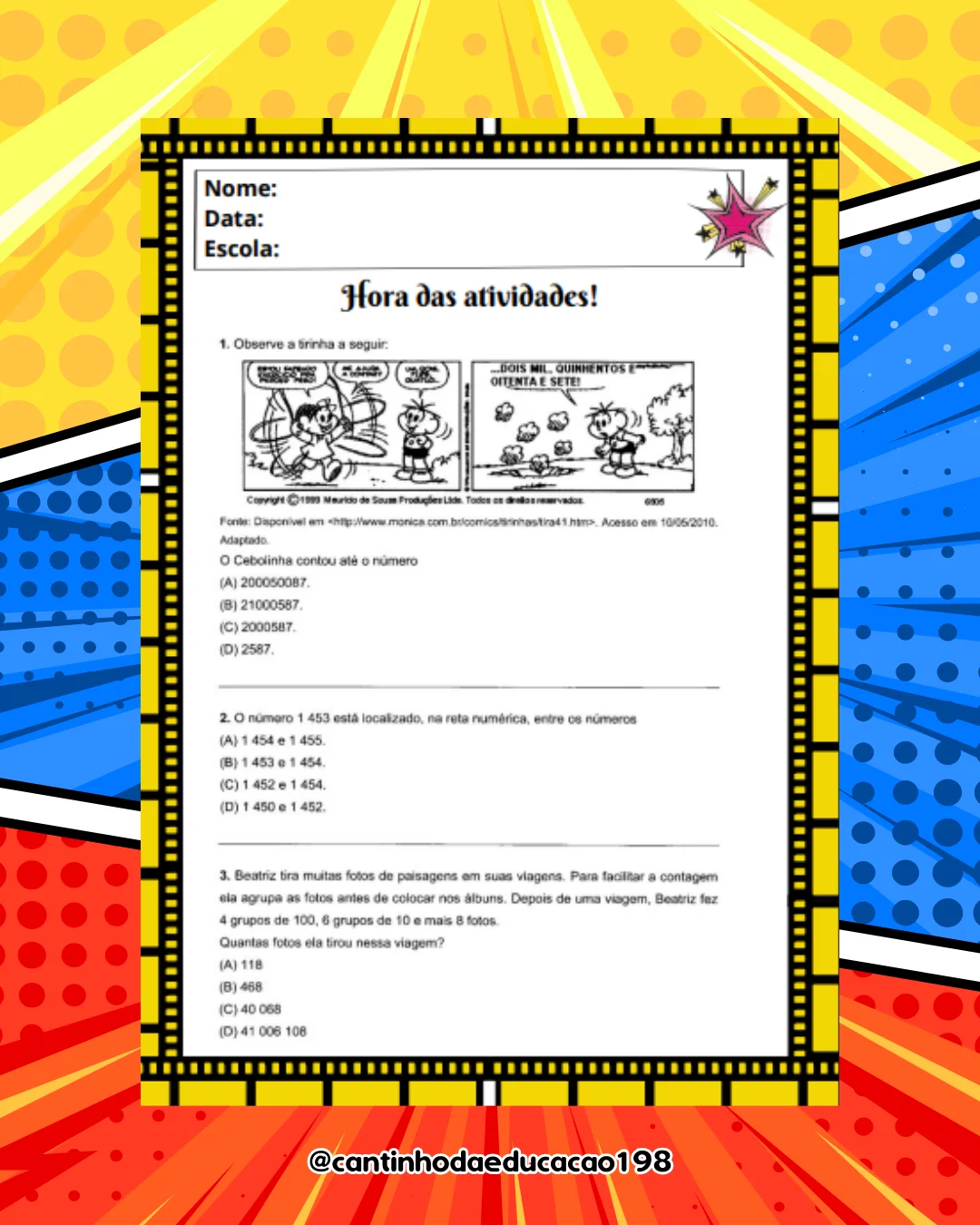 Projeto – história em quadrinhos – Material Pedagógico — amostra 6: Um projeto divertido e completo para estimular a…