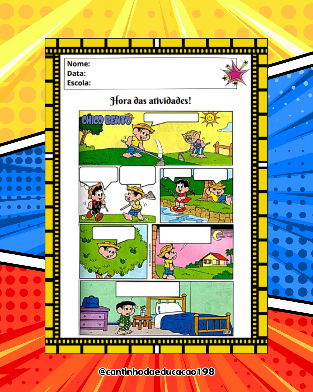 Projeto – história em quadrinhos – Material Pedagógico — amostra 7: Um projeto divertido e completo para estimular a…