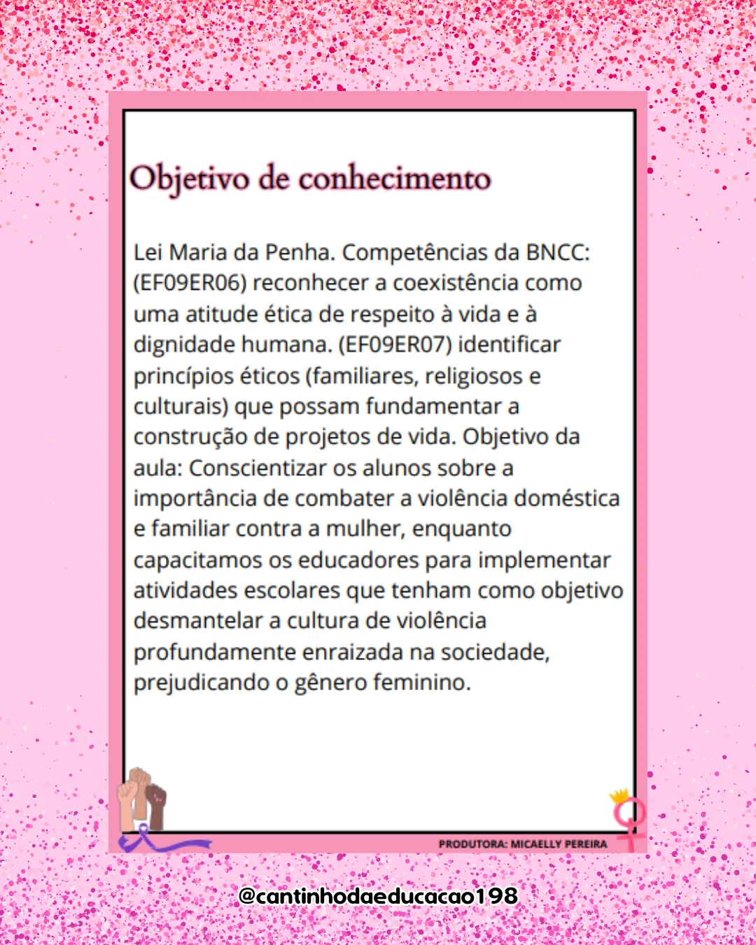Projeto lei maria da penha – Material Pedagógico — amostra 1: O que vem no material