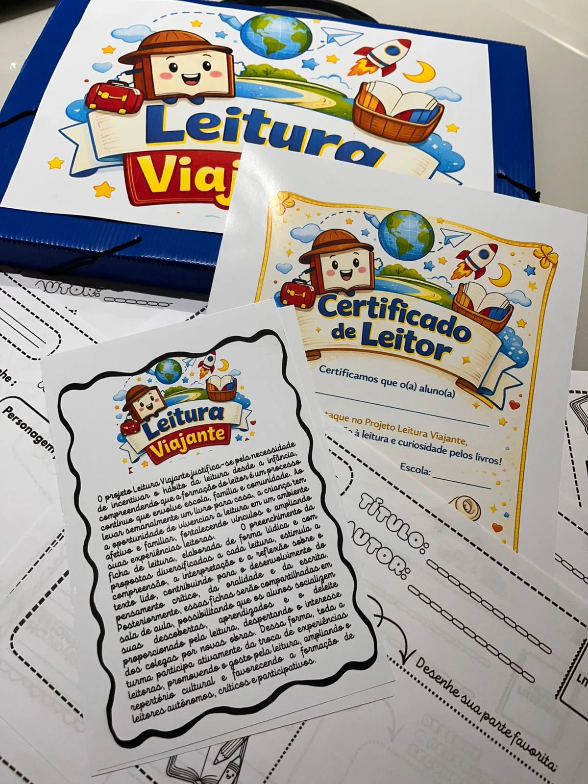 Projeto Leitura Viajante: Fichas Literárias do 3º ao 5º Ano — amostra 6: Incentive o hábito leitor com uma experiência…