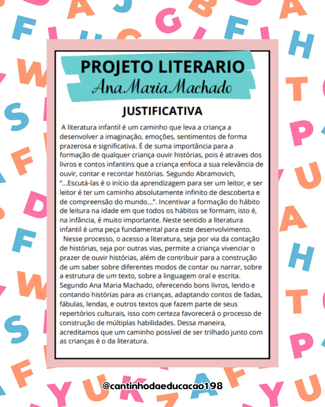 Projeto literário – ana maria machado – Material Pedagógico — amostra 1: O que vem no material