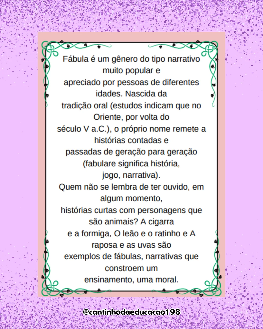 Projeto literário – fábulas – Material Pedagógico — amostra 1: O que vem no material