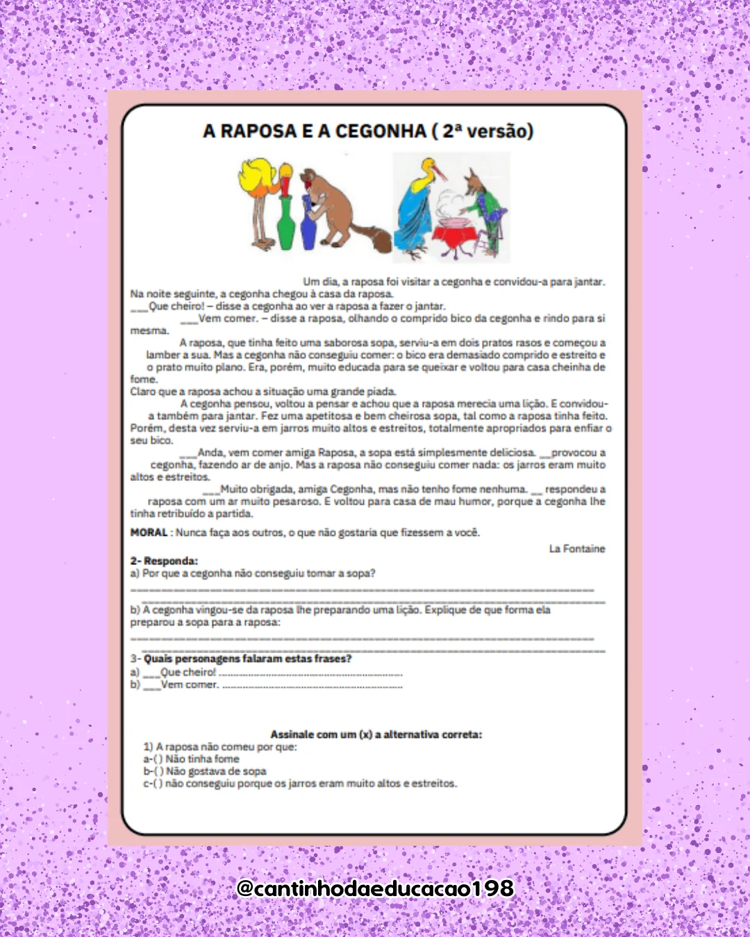 Projeto literário – fábulas – Material Pedagógico — amostra 4: Um projeto completo e divertido para explorar o mundo das…