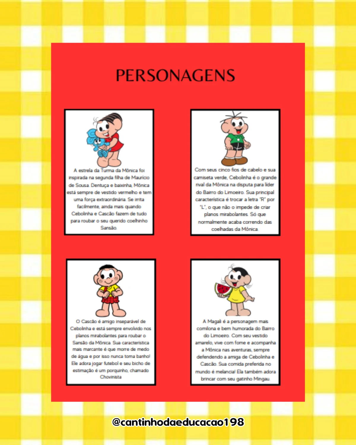 Projeto literário – maurício de sousa – PDF para Imprimir — amostra 3: Um projeto completo e super divertido para explorar…