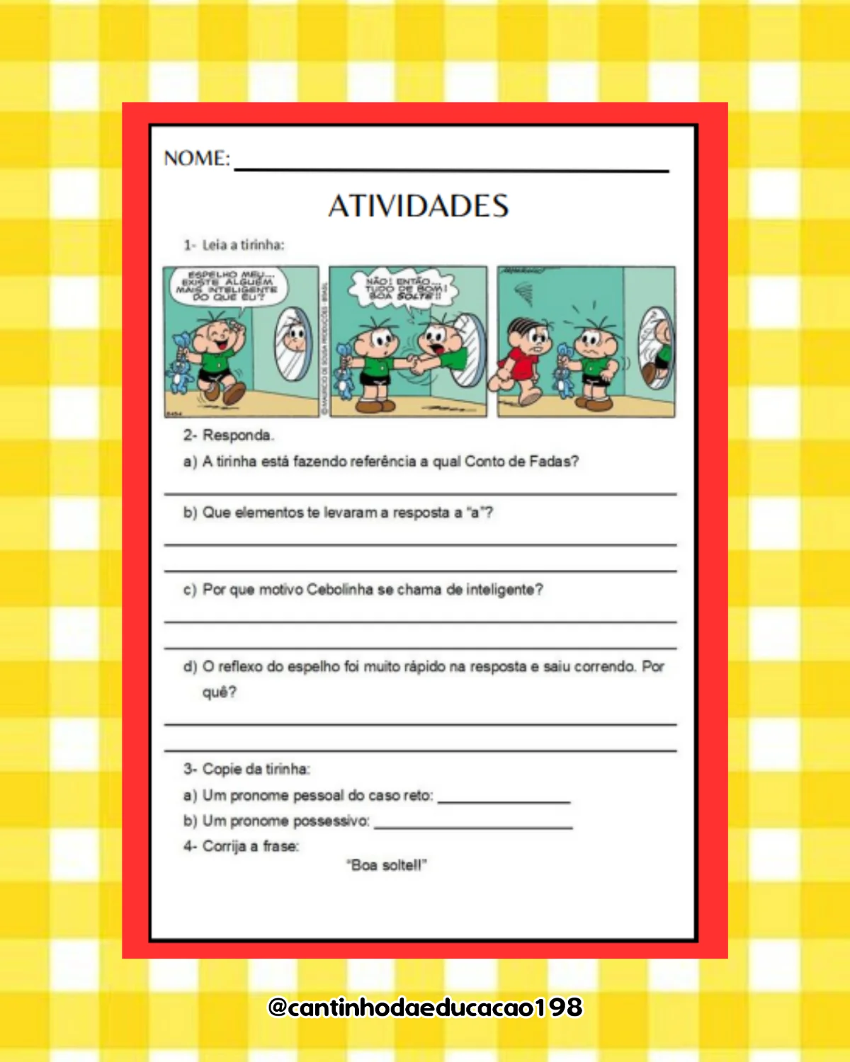 Projeto literário – maurício de sousa – PDF para Imprimir — amostra 7: Um projeto completo e super divertido para explorar…