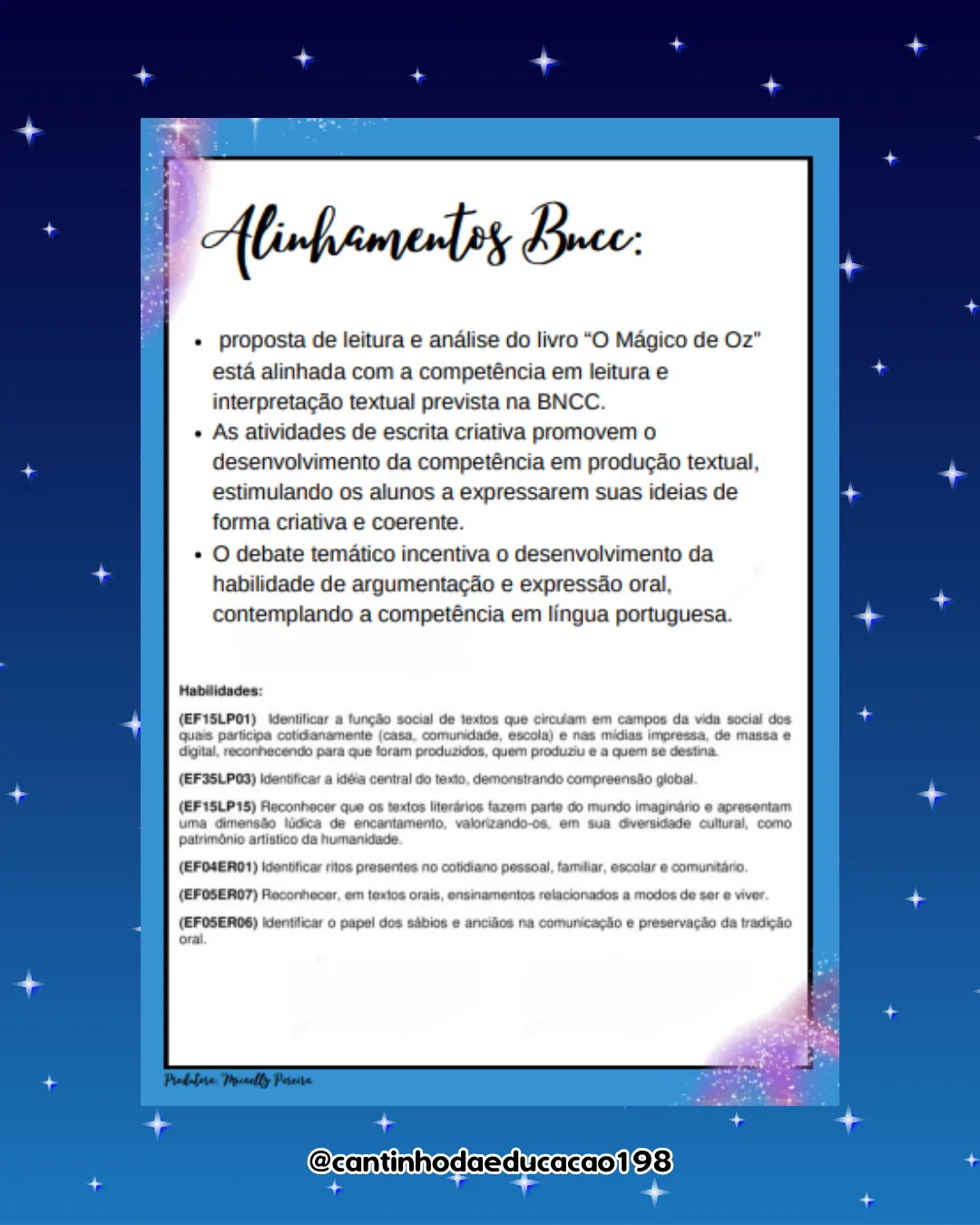 Projeto literário – o mágico de oz – Material Pedagógico — amostra 1: O que vem no material