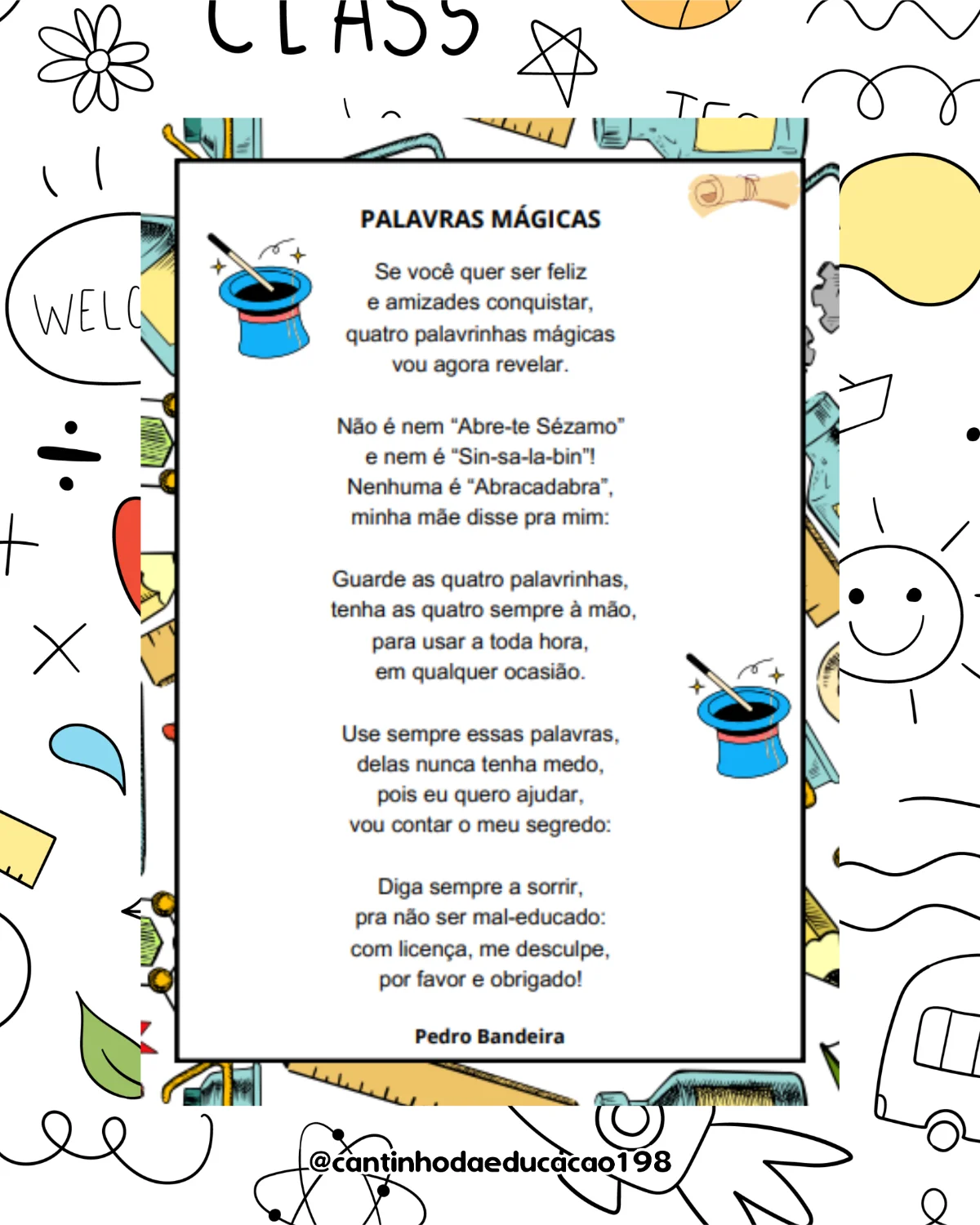PROJETO LITERÁRIO – PEDRO BANDEIRA | BRINCANDO COM POESIAS — amostra 2: Um projeto divertido e encantador para aproximar as…