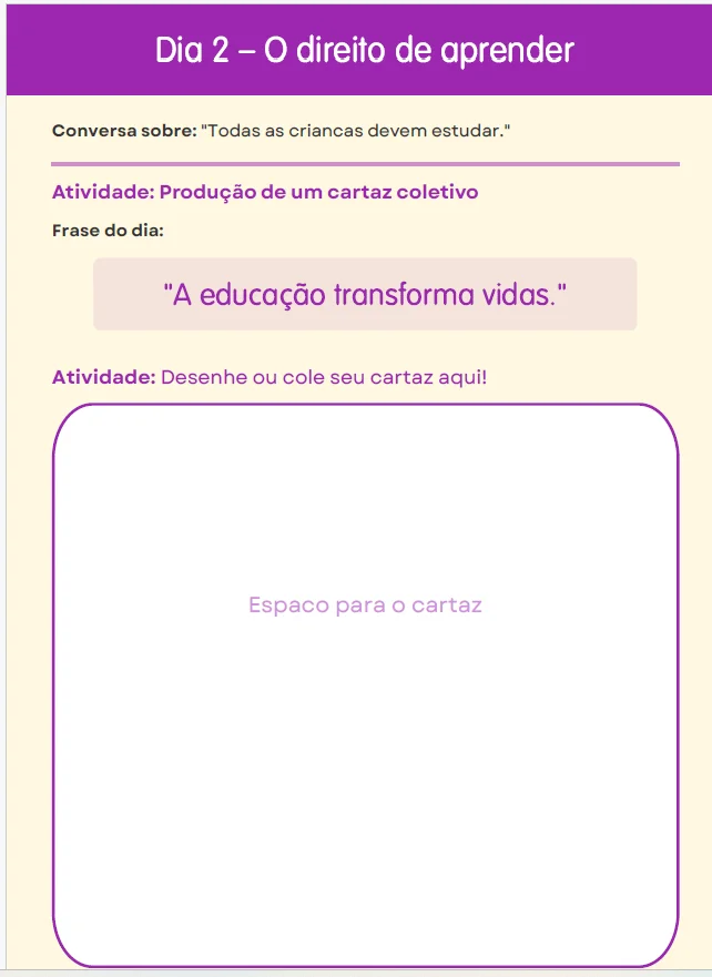 PROJETO MALALA – EDUCAÇÃO, RESPEITO E TRANSFORMAÇÃO! ANOS INICIAIS — amostra 2: O Projeto Malala reúne diferentes recursos…