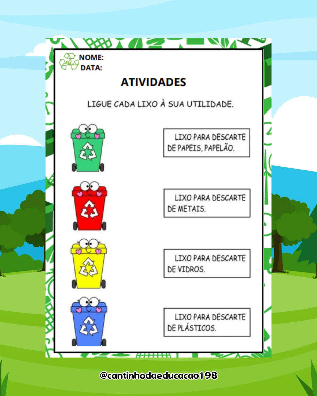 Projeto meio ambiente – Material Pedagógico — amostra 3: Um projeto completo e lúdico para conscientizar as crianças sobre…