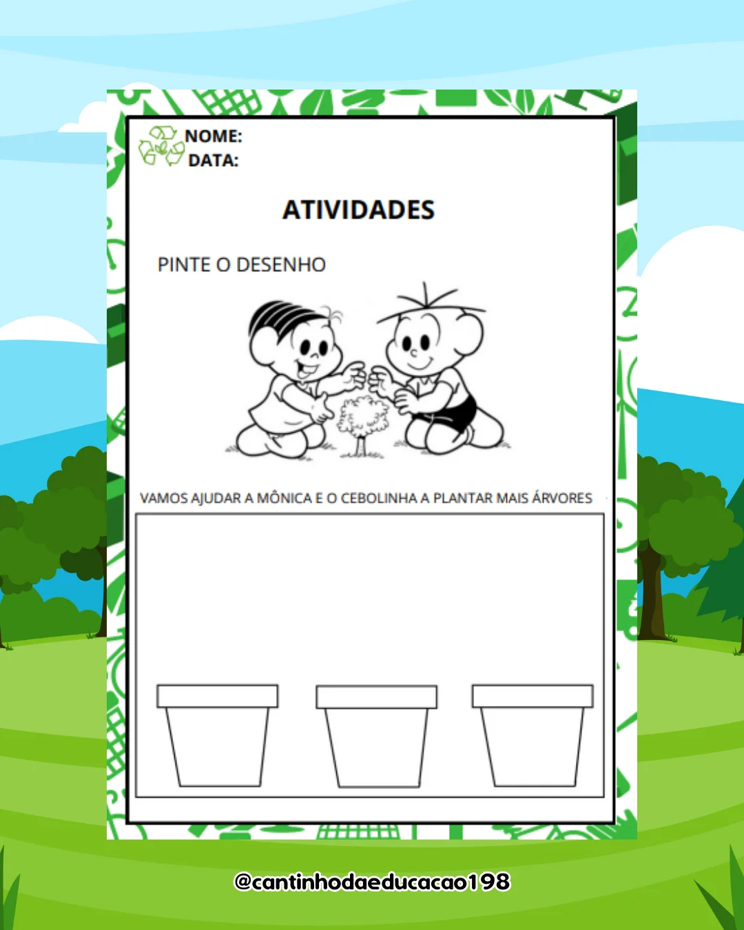 Projeto meio ambiente – Material Pedagógico — amostra 4: Um projeto completo e lúdico para conscientizar as crianças sobre…