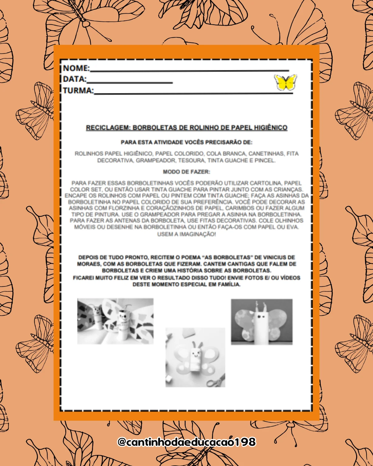 Projeto – metamorfose da borboleta – Material Pedagógico — amostra 5: Um projeto encantador para explorar de forma lúdica o…