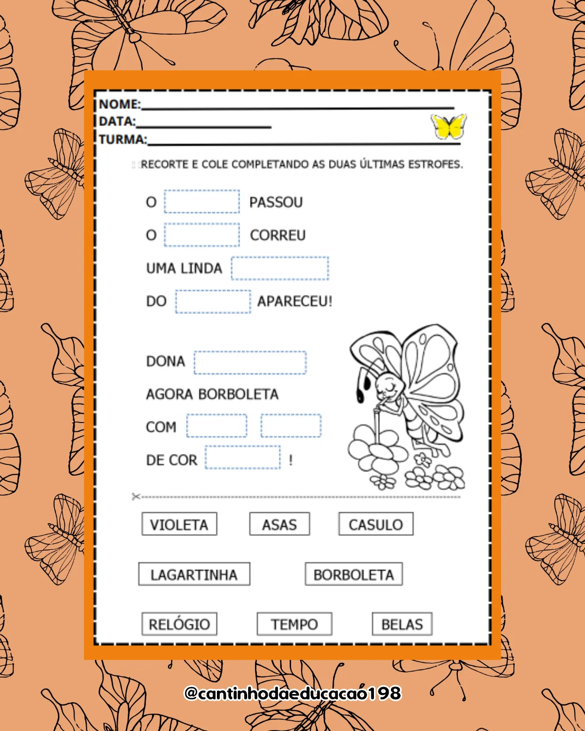 Projeto – metamorfose da borboleta – Material Pedagógico — amostra 6: Um projeto encantador para explorar de forma lúdica o…