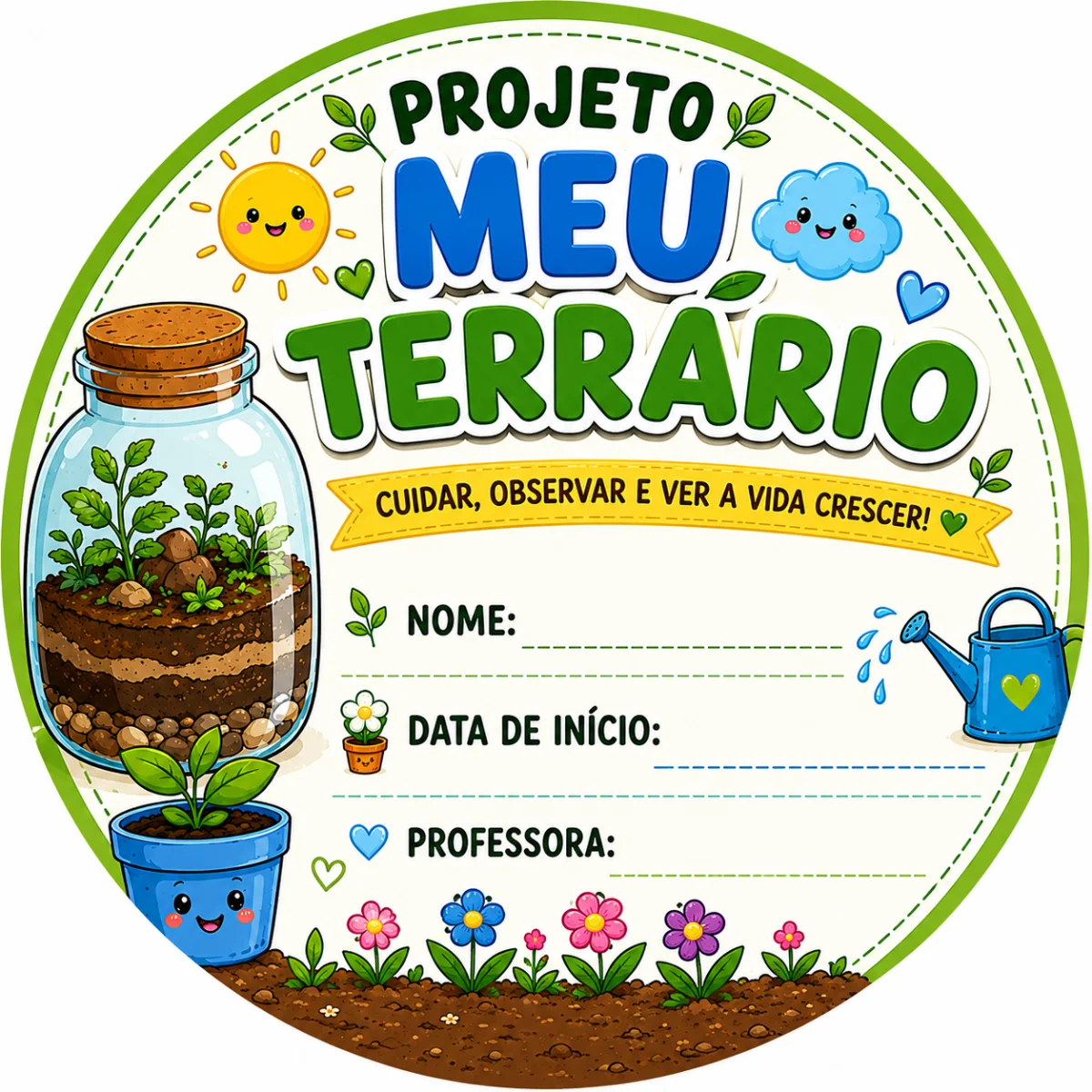 PROJETO MEU TERRÁRIO PLANTANDO A SEMENTE DO COENTRO. — amostra 1: Procurando uma ideia memorável e prática para o Dia do…