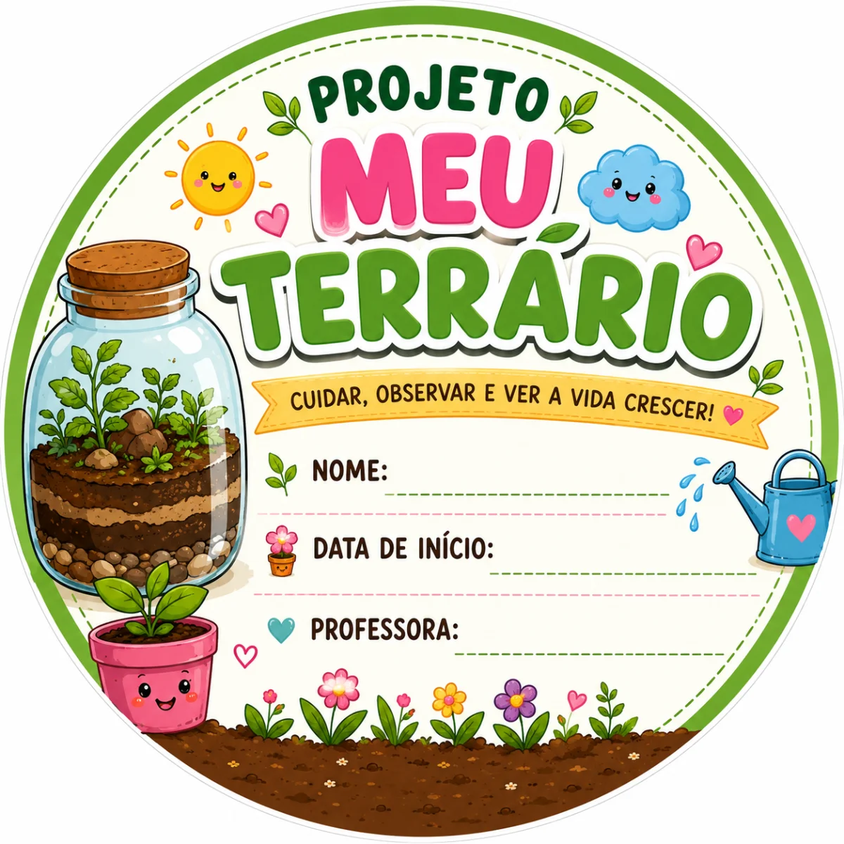 PROJETO MEU TERRÁRIO PLANTANDO A SEMENTE DO COENTRO. — amostra 2: 📝Projeto pronto com planejamento da sequência das aulas.