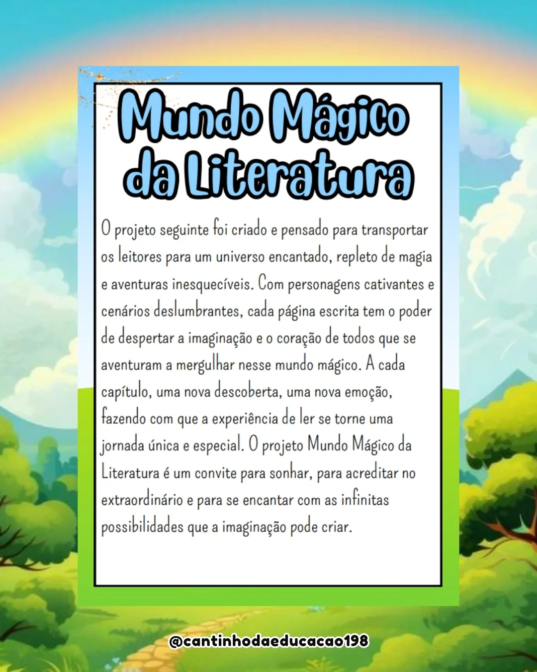 PROJETO MUNDO MÁGICO DA LITERATURA – PDF para Imprimir — amostra 7: Um projeto encantador para despertar o amor pela…
