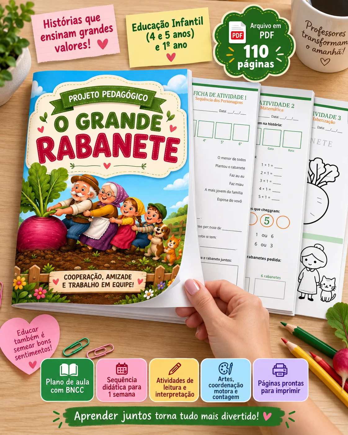 Projeto O Grande Rabanete – Atividades para Imprimir | PDF — Atividades para Educação Infantil: O Grande Rabanete –…