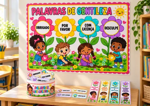 Projeto Palavras de Gentileza - Alfabetização/Anos Iniciais — Outros para 1º ano: Pequenos gestos fazem a gentileza florescer