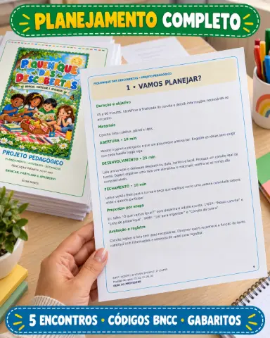 Projeto Piquenique das Descobertas — Educação Infantil — amostra 1: Projeto lúdico para aprender ao ar livre