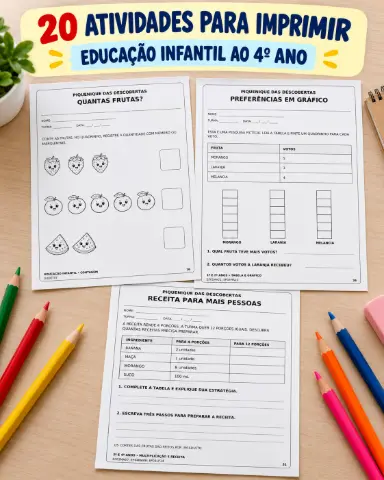 Projeto Piquenique das Descobertas — Educação Infantil — amostra 5: Projeto completo com planejamento, propostas lúdicas e…