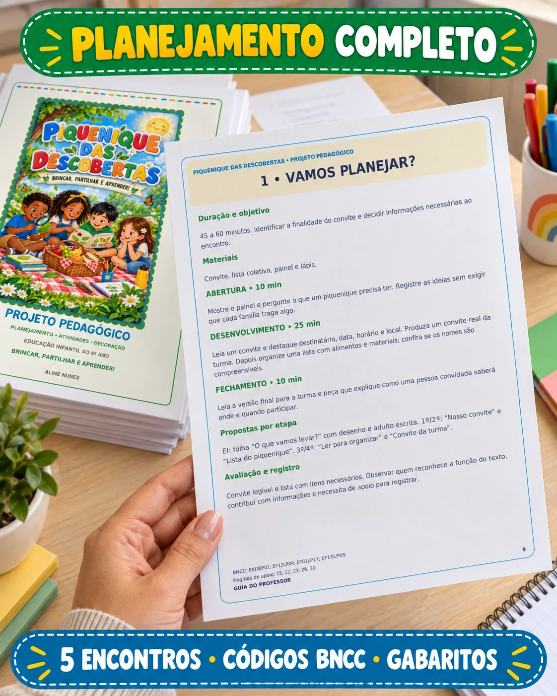 Projeto Piquenique Educação Infantil e Fundamental PDF — amostra 1: Projeto pedagógico Piquenique das Descobertas com 107…