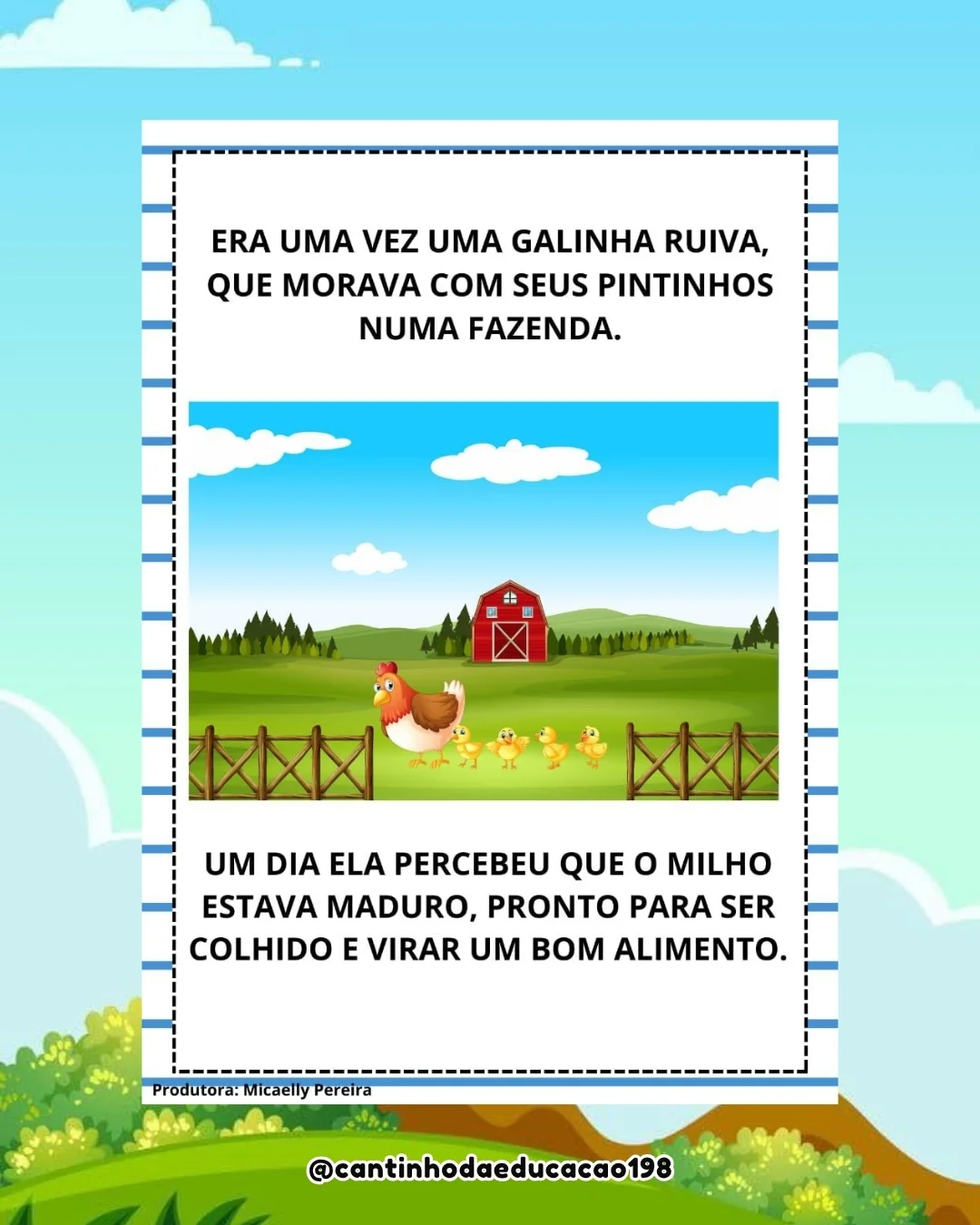 PROJETO REESCRITA A GALINHA RUIVA – PDF para Imprimir — amostra 1: O que vem no material PROJETO REESCRITA A GALINHA RUIVA – PDF para Imprimir — amostra 1: O que vem no material