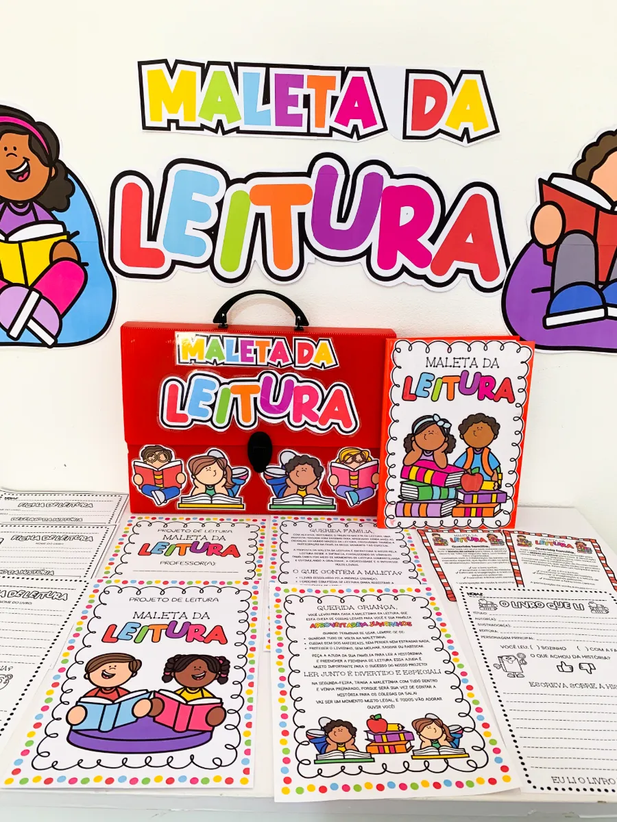 Projeto Sacola da Leitura / Maleta da Leitura - Recursos Pedagógicos com Fichas — amostra 4: Com a Maleta da Leitura, você…