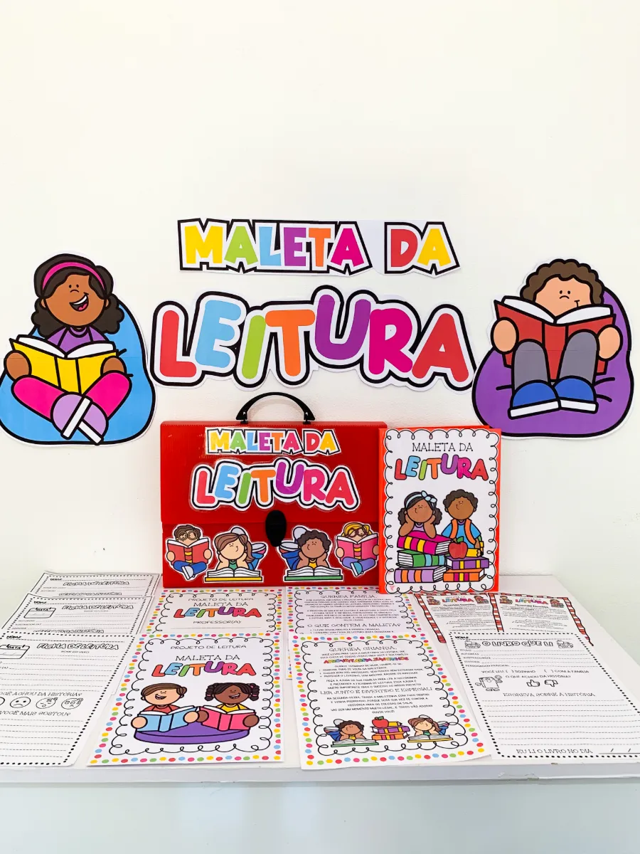 Projeto Sacola da Leitura / Maleta da Leitura - Recursos Pedagógicos com Fichas — amostra 6: Com a Maleta da Leitura, você…