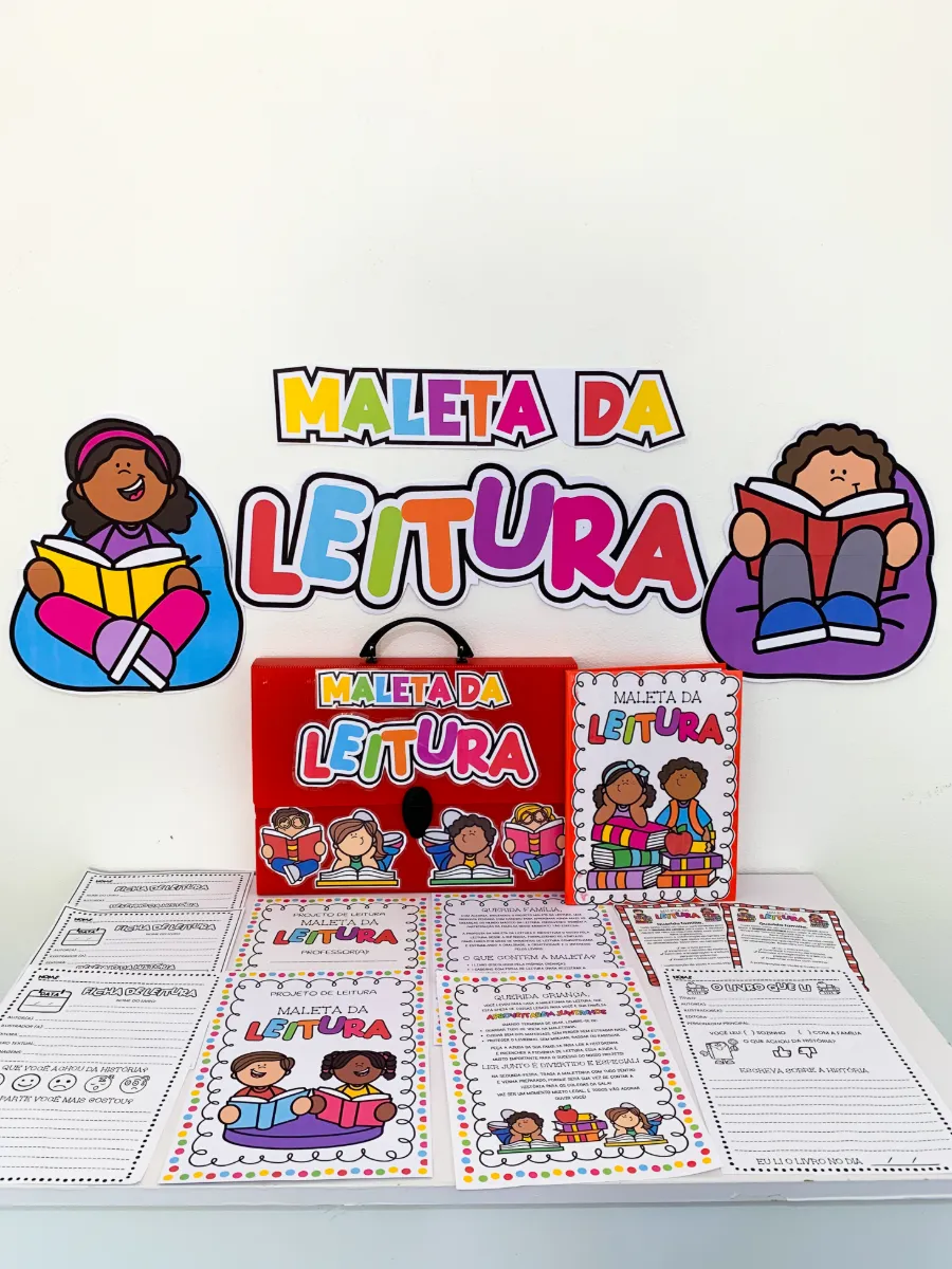 Projeto Sacola da Leitura / Maleta da Leitura - Recursos Pedagógicos com Fichas — amostra 7: Com a Maleta da Leitura, você…
