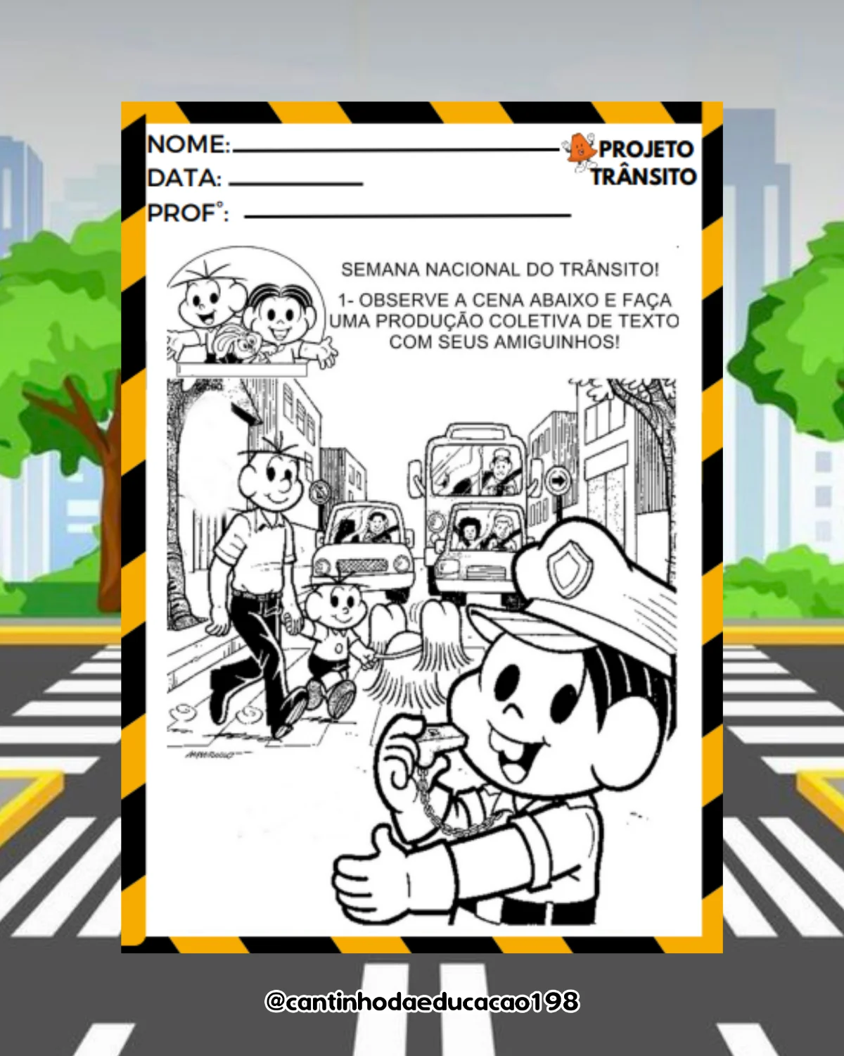 PROJETO TRÂNSITO – Atividades para Imprimir — amostra 4: Um projeto completo e lúdico para ensinar as crianças sobre…