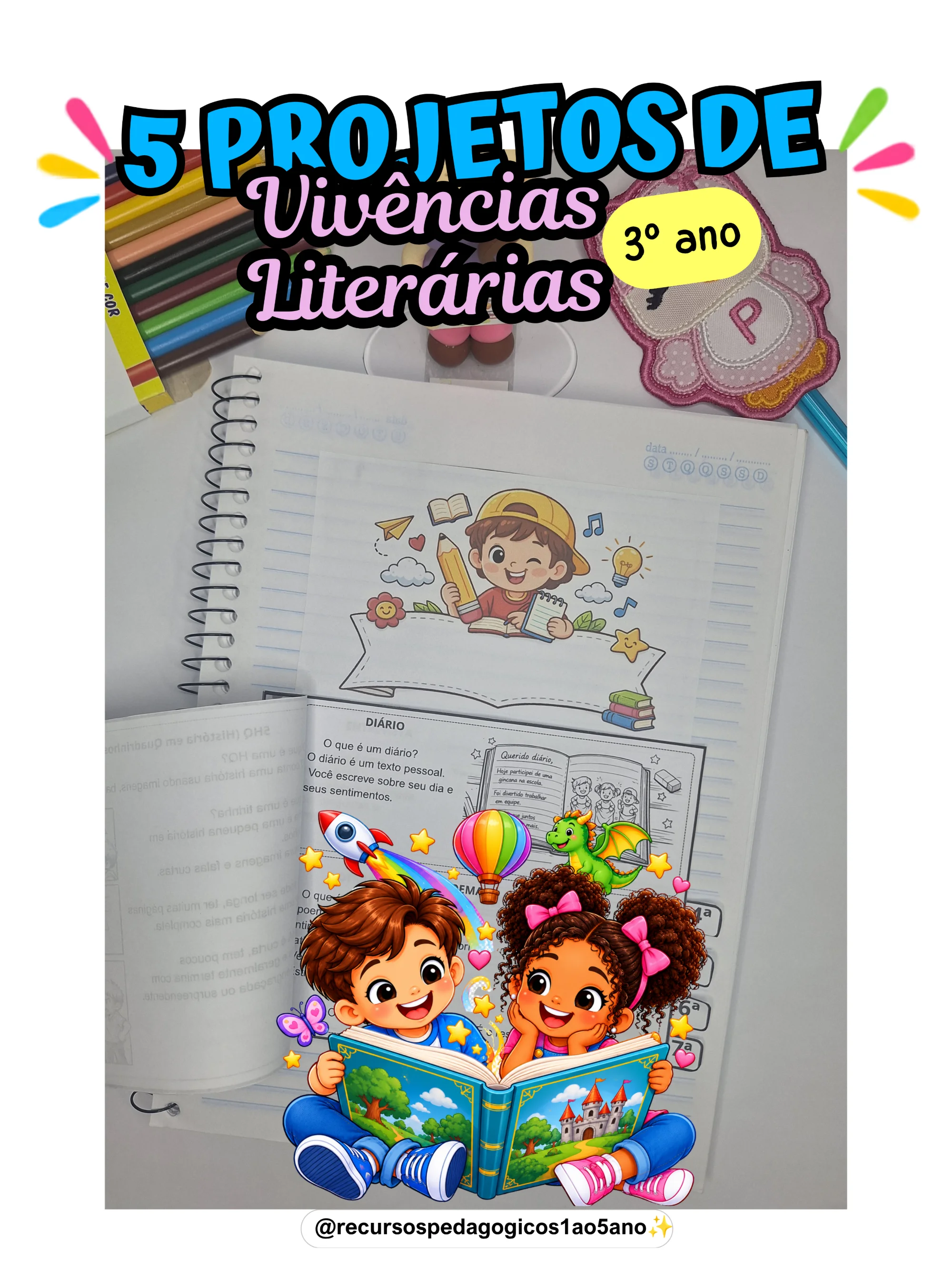 📚✨ Projeto Vivências Literárias - 3º ano — capa do material