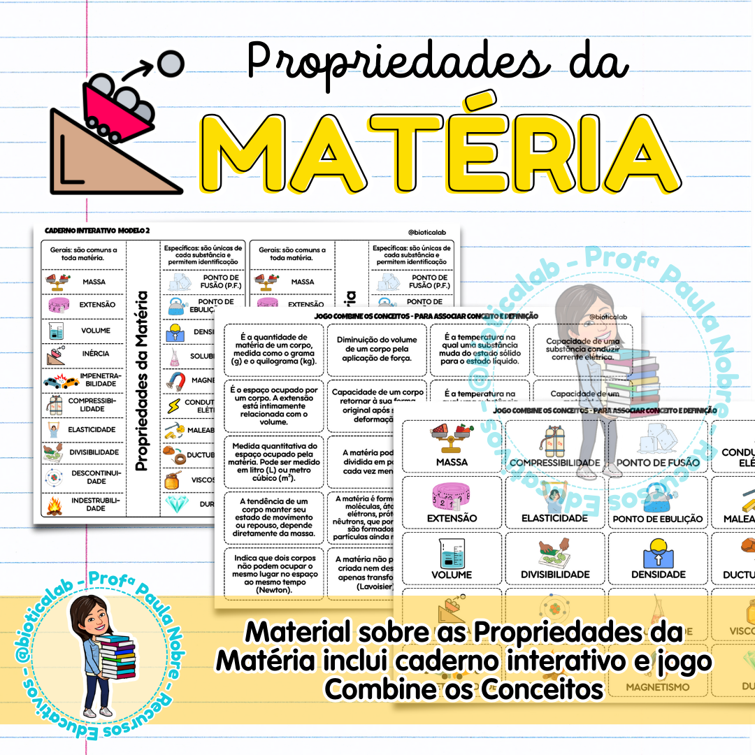 Propriedades da Matéria – Material Pedagógico — capa do material