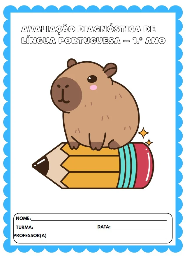 PROVA DIAGNÓSTICA | 1º ANO - ENSINO FUNDAMENTAL ALFABETIZAÇÃO — capa do material