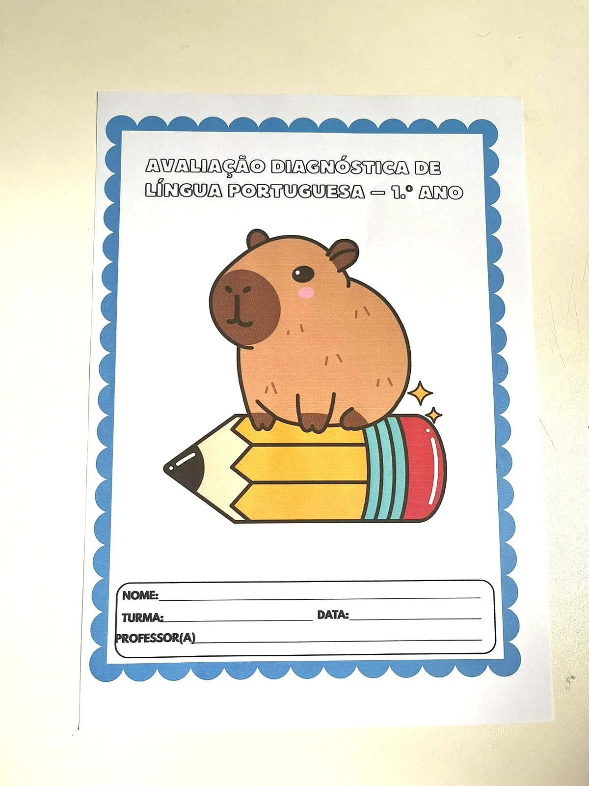 Prova diagnóstica | 1º ano – PDF para Imprimir — capa do material
