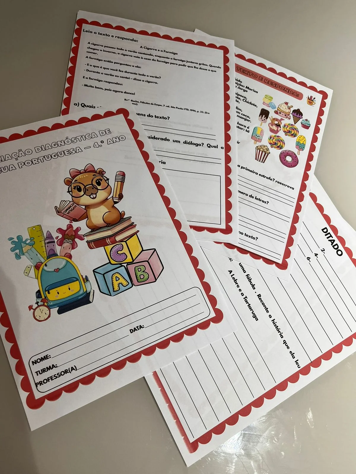 PROVA DIAGNÓSTICA – 4º ANO Língua Portuguesa — amostra 2: A Prova Diagnóstica de Língua Portuguesa – 4º Ano foi…