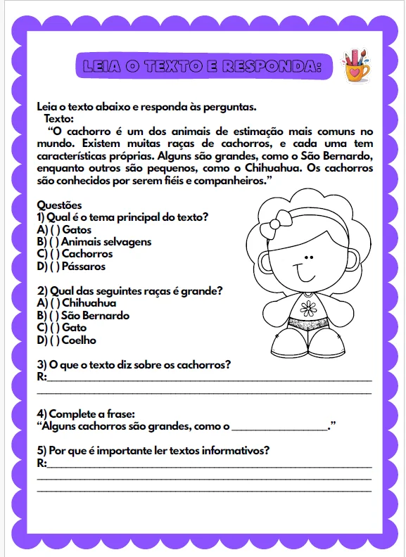 PROVA DIAGNÓSTICA – LÍNGUA PORTUGUESA | 5º ANO — amostra 1: Esta Prova Diagnóstica de Língua Portuguesa – 5º Ano foi…